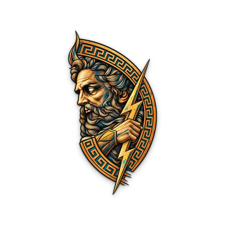Zeus Madalyonu Metal Tablo 51x95 cm