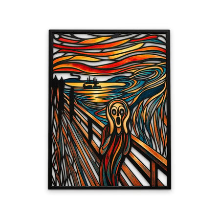 Çığlık Metal Tablo 39x50 cm