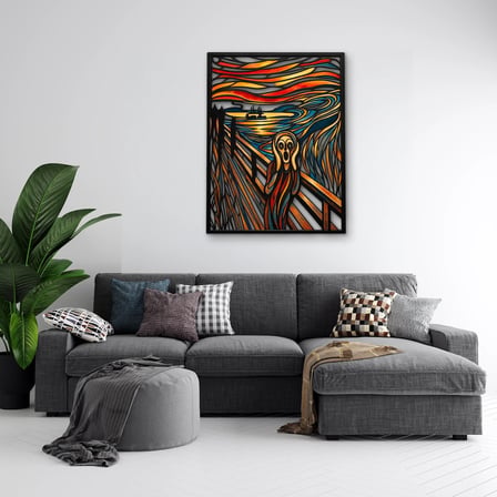 Çığlık Metal Tablo 39x50 cm