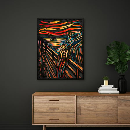Çığlık Metal Tablo 39x50 cm