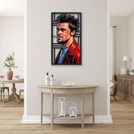 Sigara İçen Asi Portre Metal Tablo 37x65 cm