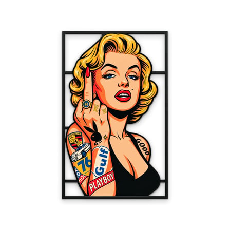 Dövmeli Pop Art İkon Metal Tablo 50x80 cm