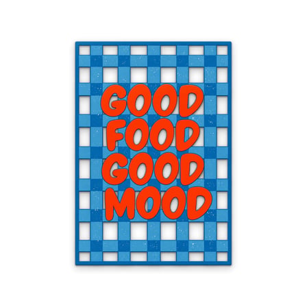 Good Food Good Mood Tabelası Metal Tablo 35x50 cm