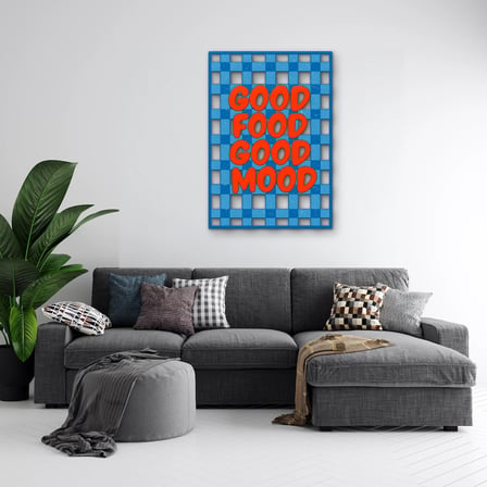 Good Food Good Mood Tabelası Metal Tablo 35x50 cm