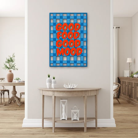 Good Food Good Mood Tabelası Metal Tablo 45x65 cm