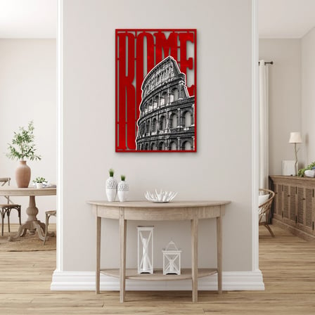 Roma Kolezyumu Metal Tablo 53x80 cm