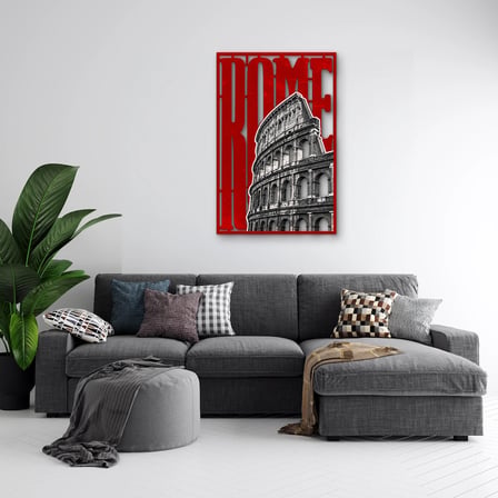 Roma Kolezyumu Metal Tablo 53x80 cm