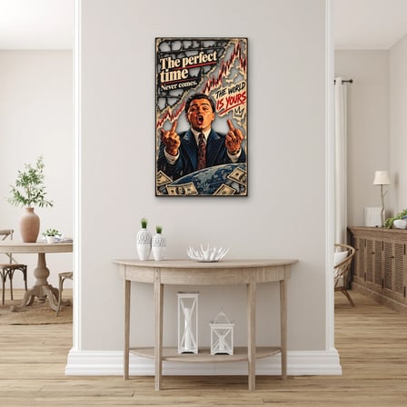 The World Is Yours Borsacı Portresi Metal Tablo 55x95 cm