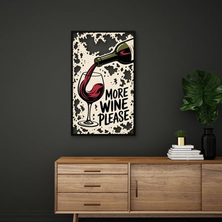 More Wine Please Tabelası Metal Tablo 49x80 cm