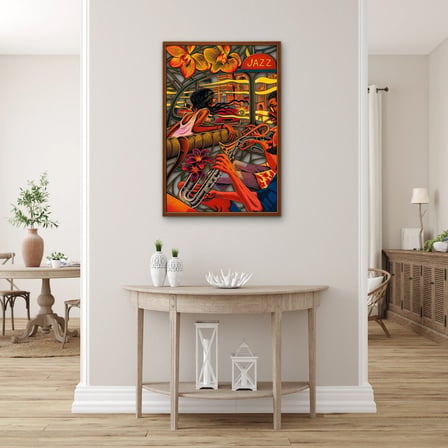 Caz Kulübünde Gece Metal Tablo 85x125 cm