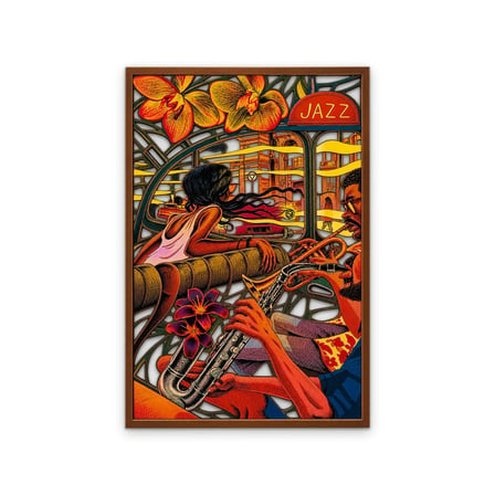 Caz Kulübünde Gece Metal Tablo 85x125 cm