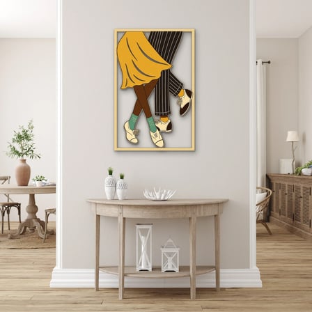 Dans Eden Çiftin Ayakları Metal Tablo 53x80 cm