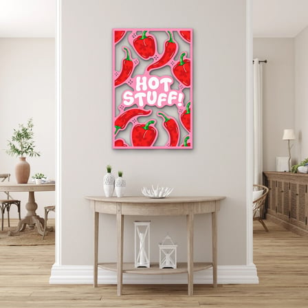 Hot Stuff Kırmızı Biberler Metal Tablo 83x125 cm