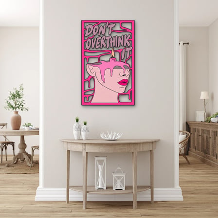 Don't Overthink It Eriyen Mum Metal Tablo 50x80 cm