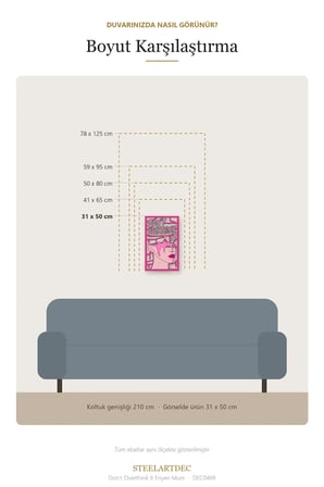 Don't Overthink It Eriyen Mum Metal Tablo 50x80 cm