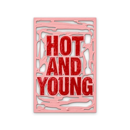 Hot and Young Metal Tablo 43x65 cm
