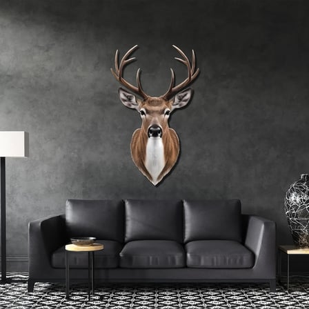 Majestik Geyik Metal Tablo 60x95 cm