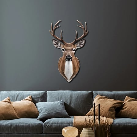 Majestik Geyik Metal Tablo 60x95 cm