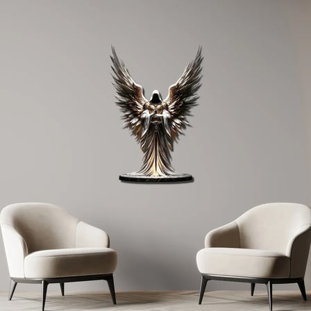 Başmelek Cebrail Metal Tablo 35x50 cm