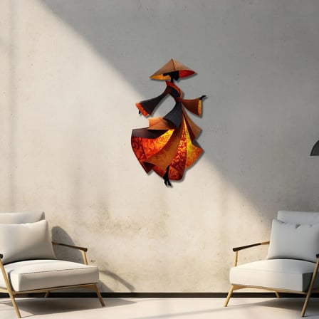 Oryantal Kimono Metal Tablo 30x50 cm