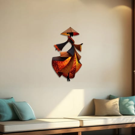 Oryantal Kimono Metal Tablo 30x50 cm