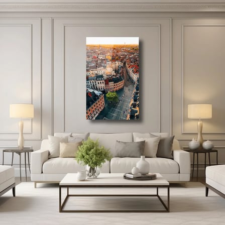 Şehir Manzarası Cam Tablo 35x50 cm