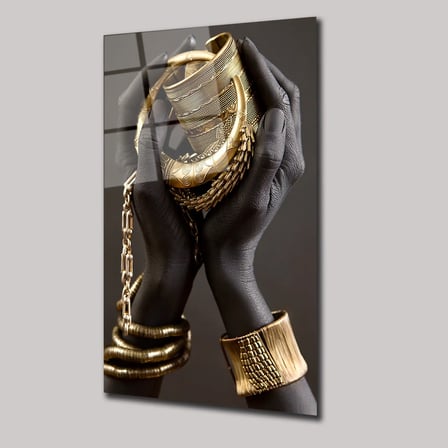 Gold Reverence Cam Tablo 80x125 cm