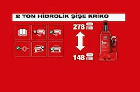 Attlas Atsk 2 Ton Hidrolik Şişe Kriko