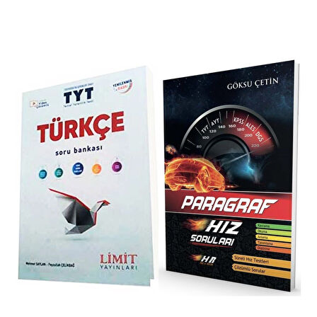 Limit TYT Türkçe ve Hız Renk Paragraf Hız Soruları Seti 2 Kitap