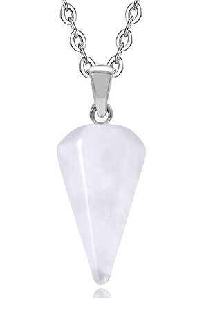 Sertifikalı Doğal Kristal Kuvars Taşı Doğal Taş Pandül Kolye