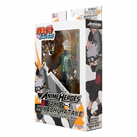 36963 Anime Heroes Naruto 6 cm Figür - Hatake Kakashi 4 Büyük Ninja Savaşı