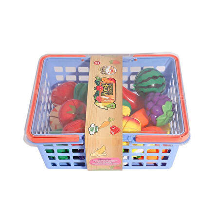 Nessiworld URT007-SPT-001 Kesilebilen Meyve ve Sebze Sepetli 42 Parça -Birlik