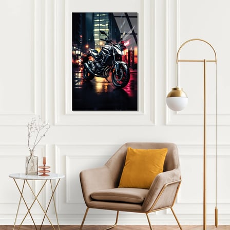 Naked Motosiklet Gece Neon Cam Tablo 35x50 cm