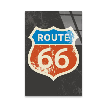 Route 66 Tabela Vintage Cam Tablo 80x125 cm