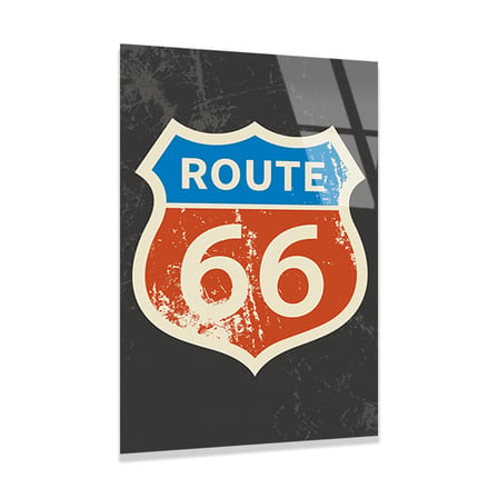 Route 66 Tabela Vintage Cam Tablo 80x125 cm