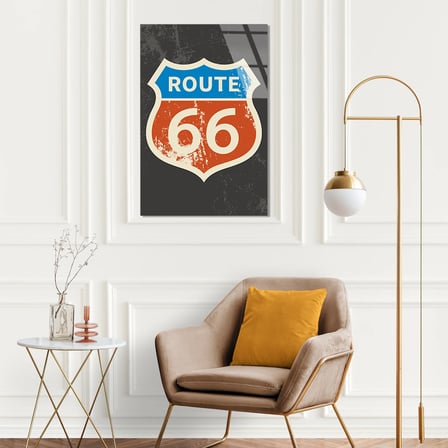 Route 66 Tabela Vintage Cam Tablo 80x125 cm