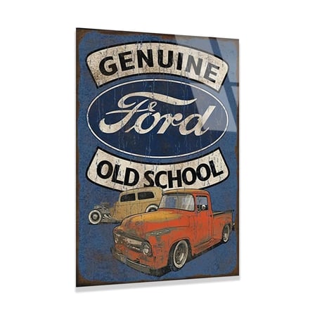 Genuine Ford Old School Pickup Cam Tablo 35x50 cm
