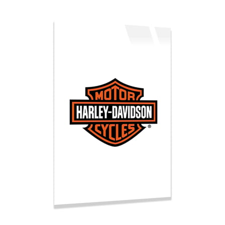 Harley Davidson Logo Cam Tablo 80x125 cm