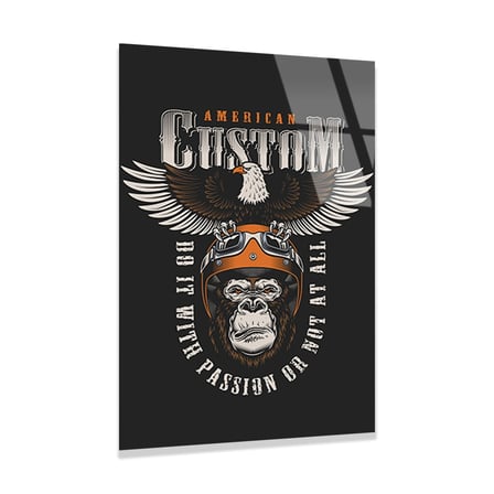 American Custom Goril Motor Posteri Cam Tablo 35x50 cm