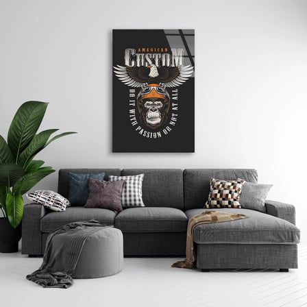 American Custom Goril Motor Posteri Cam Tablo 35x50 cm