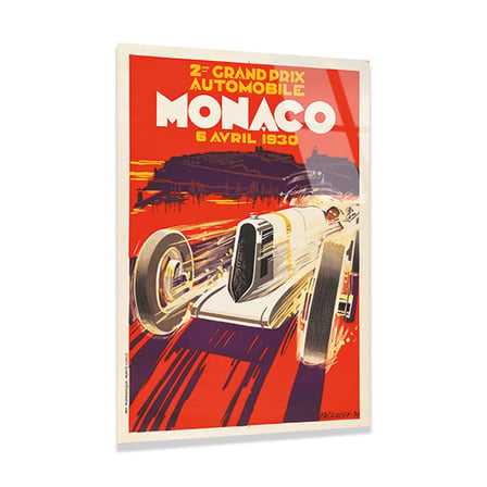 Monaco Grand Prix 1930 Vintage Poster Cam Tablo 35x50 cm