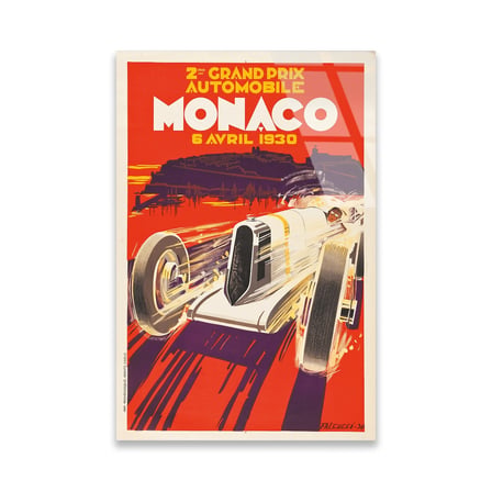 Monaco Grand Prix 1930 Vintage Poster Cam Tablo 80x125 cm