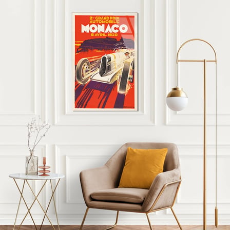 Monaco Grand Prix 1930 Vintage Poster Cam Tablo 80x125 cm