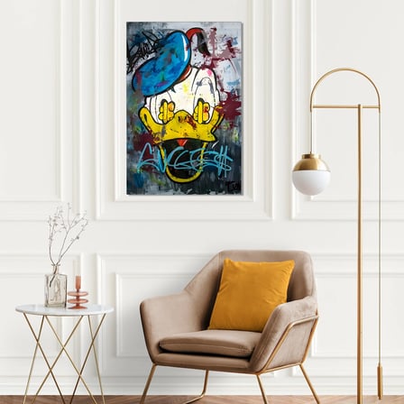 Ördek Grafiti Splash Pop Art Cam Tablo 35x50 cm