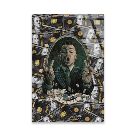 Wolf of Wall Street Para Pop Art Cam Tablo 35x50 cm