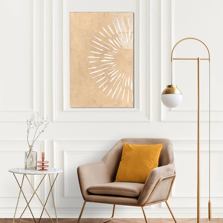 Güneş Işınları Minimalist Soyut Cam Tablo 35x50 cm