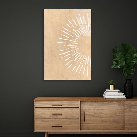 Güneş Işınları Minimalist Soyut Cam Tablo 35x50 cm