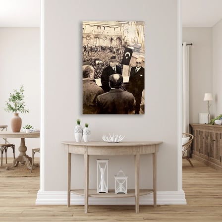 Atatürk Meydanda Hitap Cam Tablo 35x50 cm