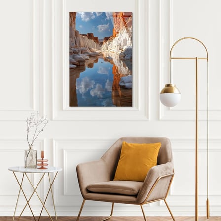 Göl ve Çöl Manzarası Cam Tablo 35x50 cm