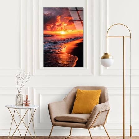 Kızıl Deniz Günbatımı Cam Tablo 35x50 cm